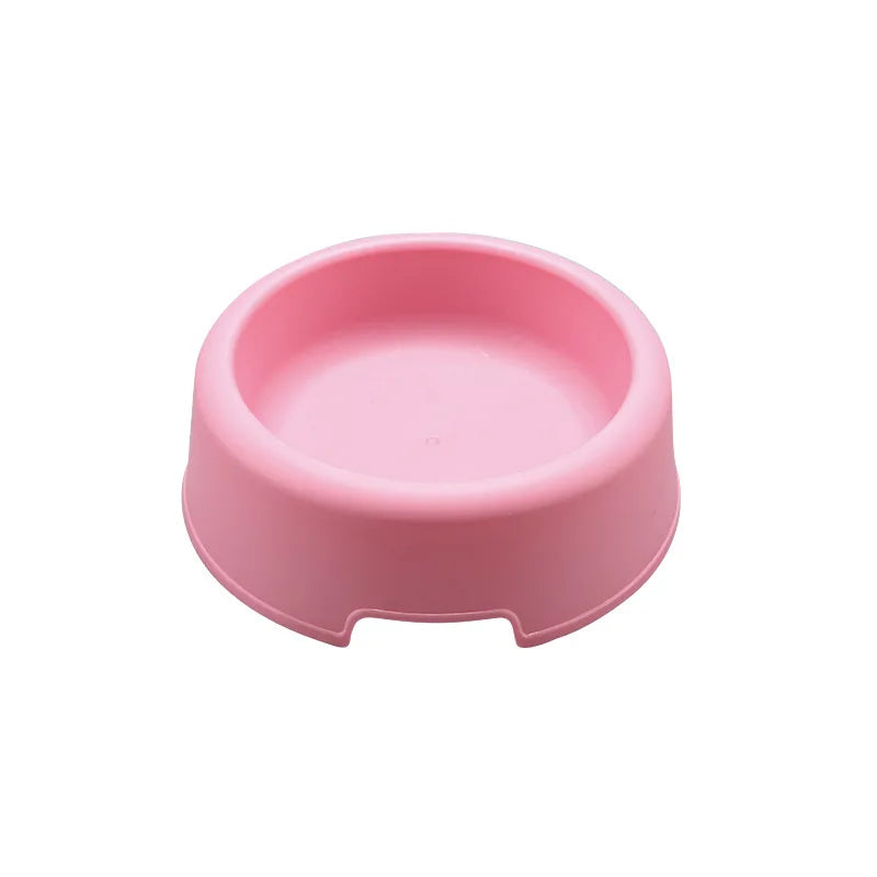 1 Piece Of High Quality Solid Color Pet Three Color Lightweight Plastic Single Bowl Small Dog and Cat Pet Bowl Pet Feeding Suppl
