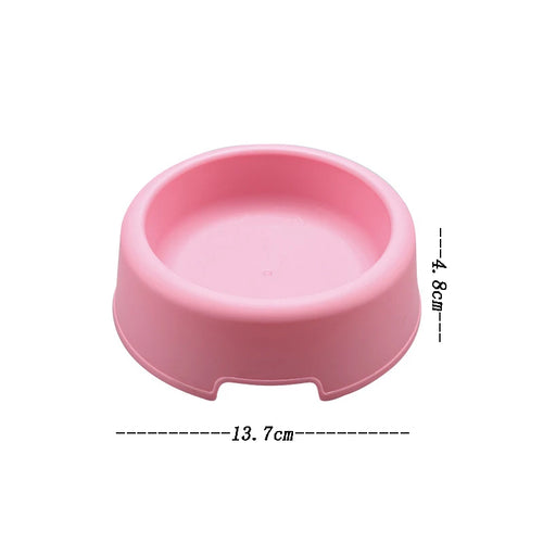 1 Piece Of High Quality Solid Color Pet Three Color Lightweight Plastic Single Bowl Small Dog and Cat Pet Bowl Pet Feeding Suppl