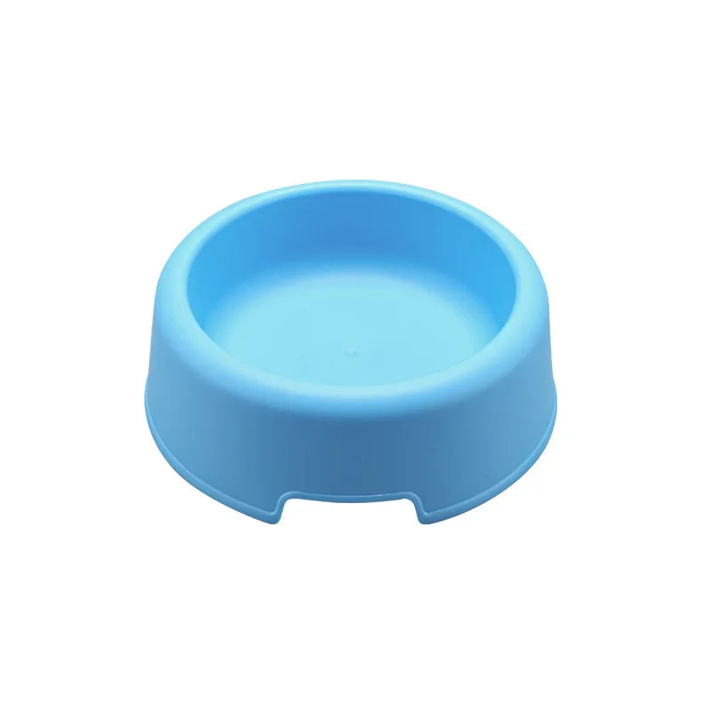 1 Piece Of High Quality Solid Color Pet Three Color Lightweight Plastic Single Bowl Small Dog and Cat Pet Bowl Pet Feeding Suppl
