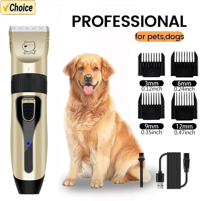 Professional Pet Hair Clipper – USB Rechargeable Grooming Trimmer