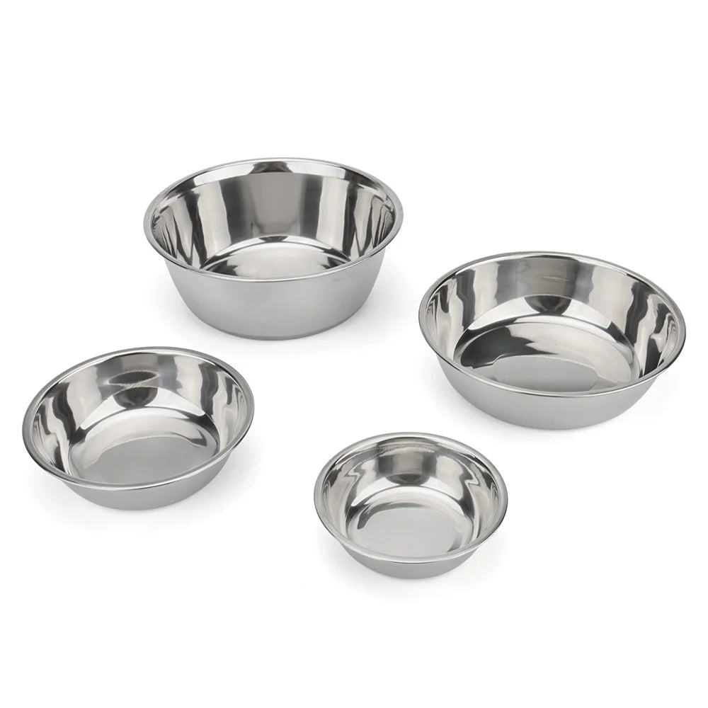 Stainless Steel Pet Bowl – Non-Slip Food & Water Feeder for Dogs & Cats