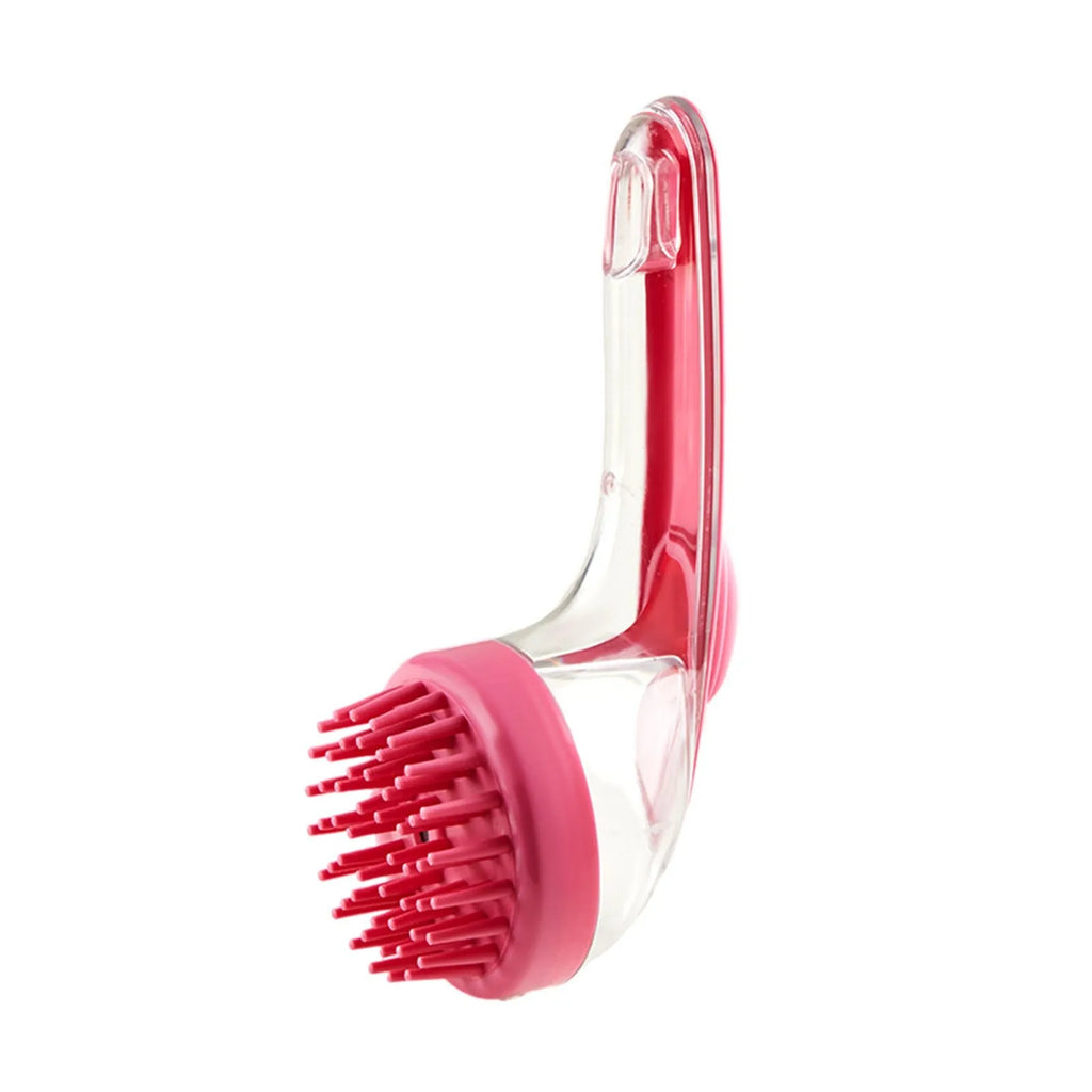 Pet Bath Brush with Shampoo Dispenser – Silicone Grooming Massage Brush