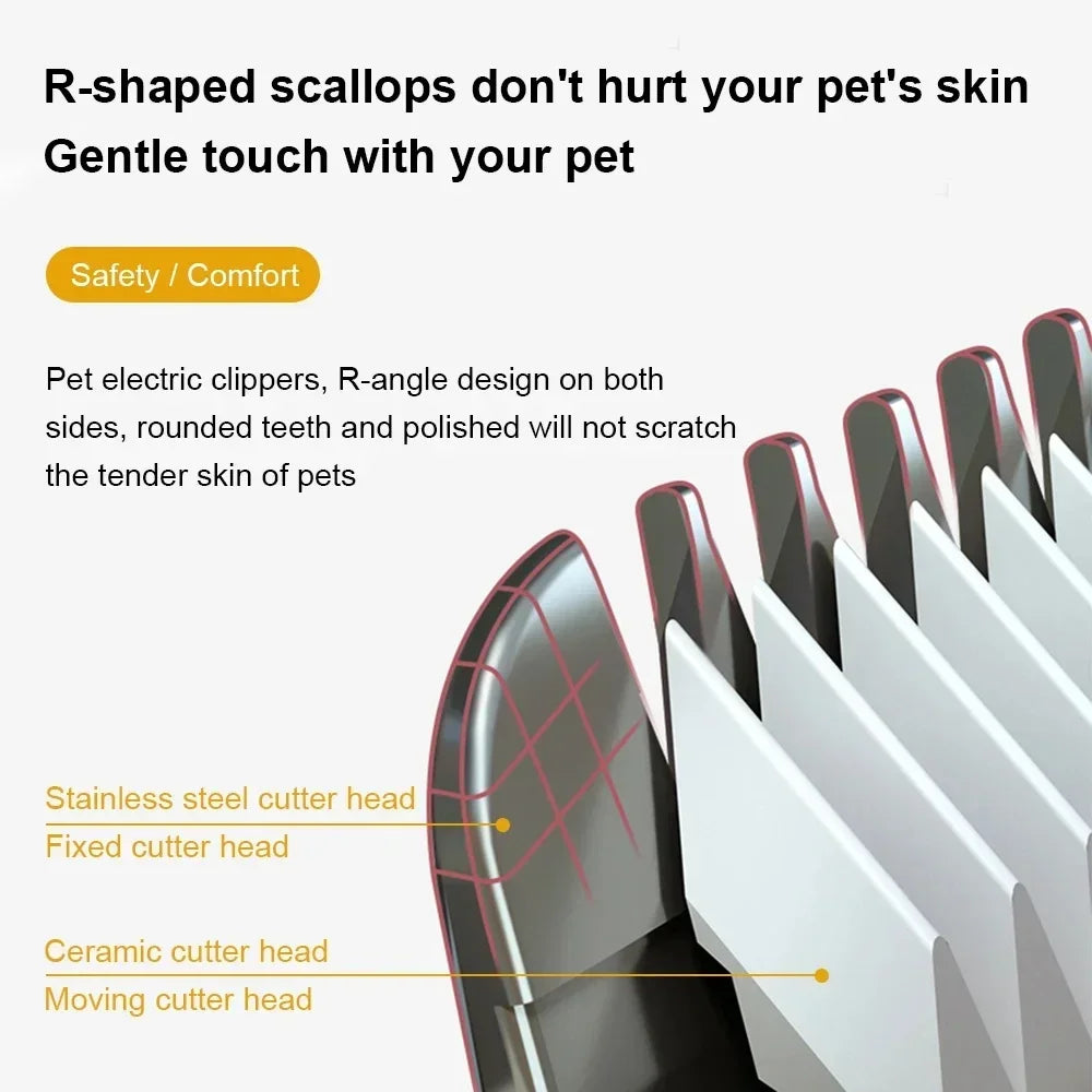 Professional Pet Hair Clipper – USB Rechargeable Grooming Trimmer