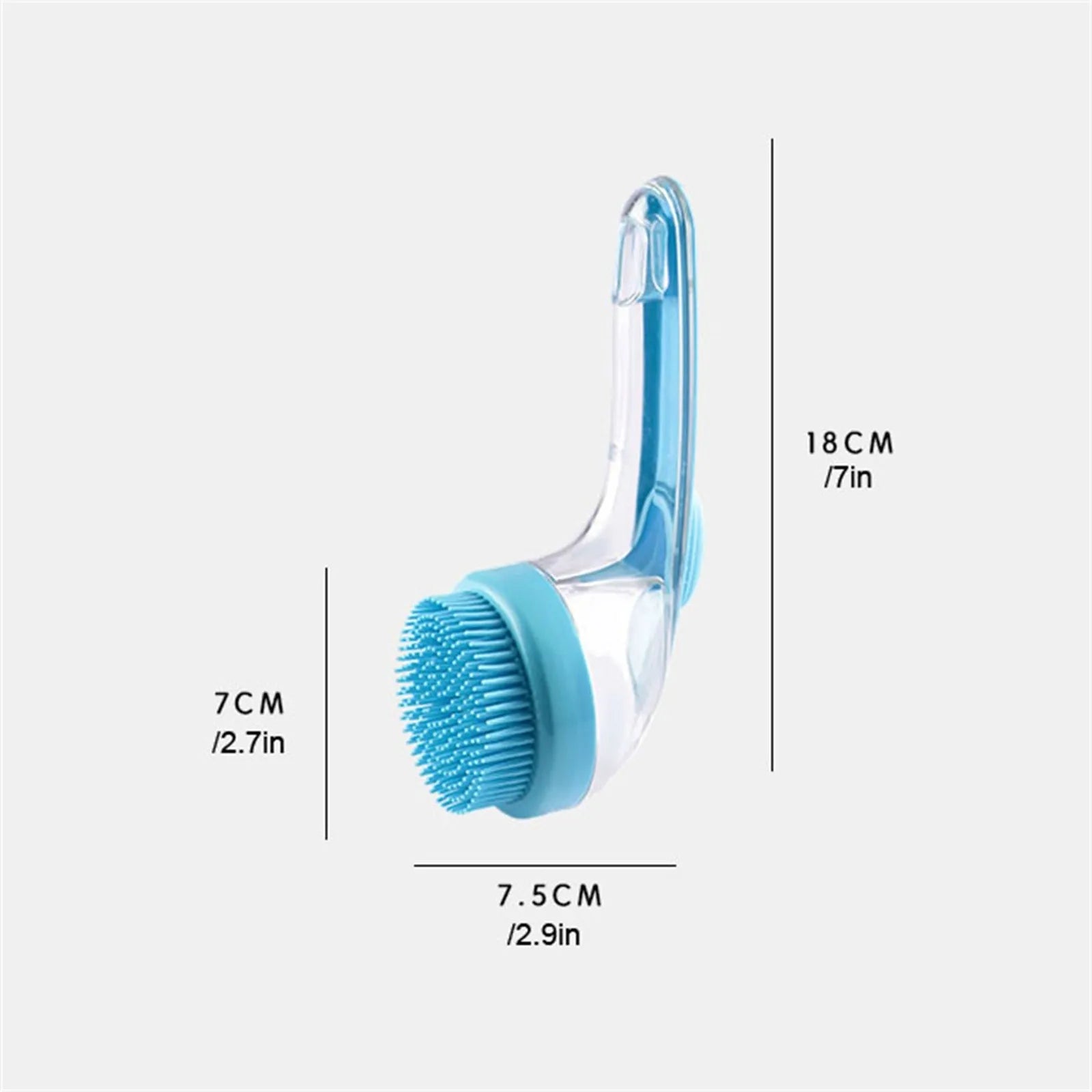 Pet Bath Brush with Shampoo Dispenser – Silicone Grooming Massage Brush