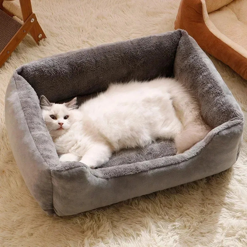 Soft Cushion Pet Basket House – All-Season Kitten & Puppy Bed
