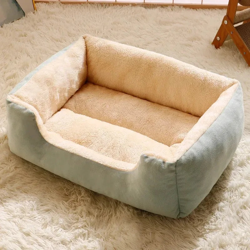 Soft Cushion Pet Basket House – All-Season Kitten & Puppy Bed