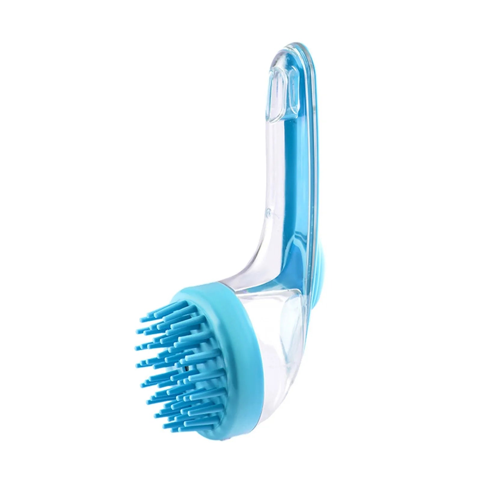 Pet Bath Brush with Shampoo Dispenser – Silicone Grooming Massage Brush