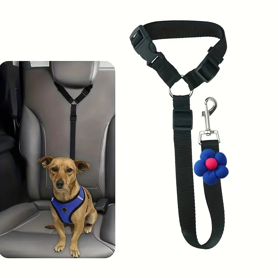 Dog car seat belt safety tether in red | UrbanCoat