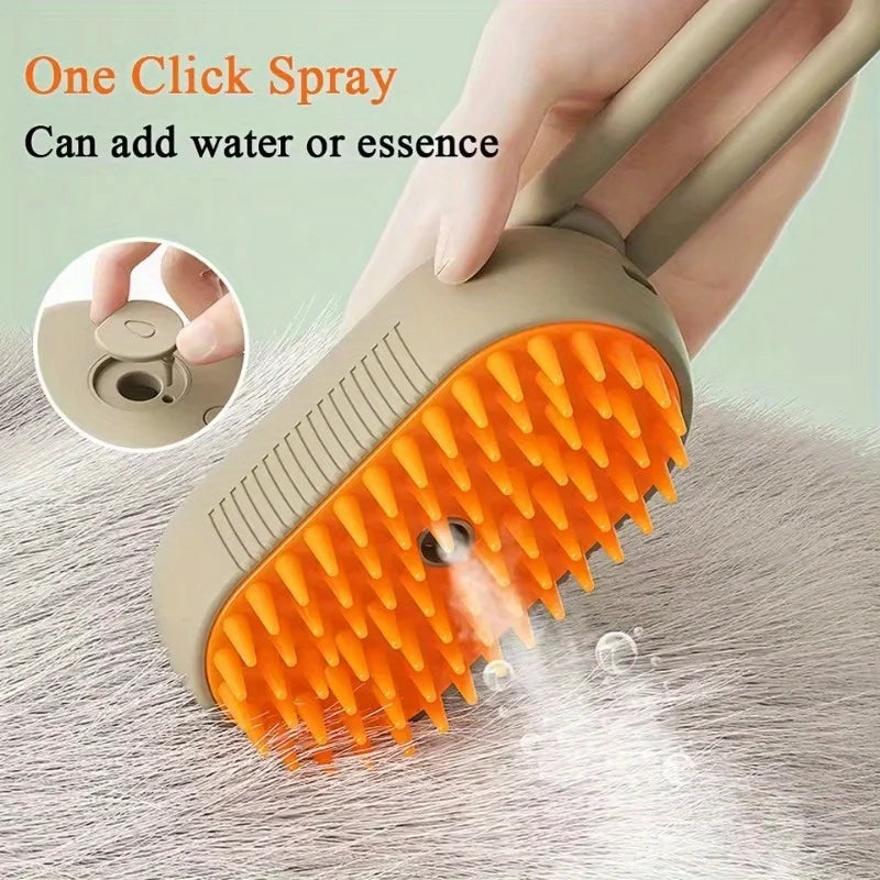 3-in-1 Steam Pet Grooming Brush
