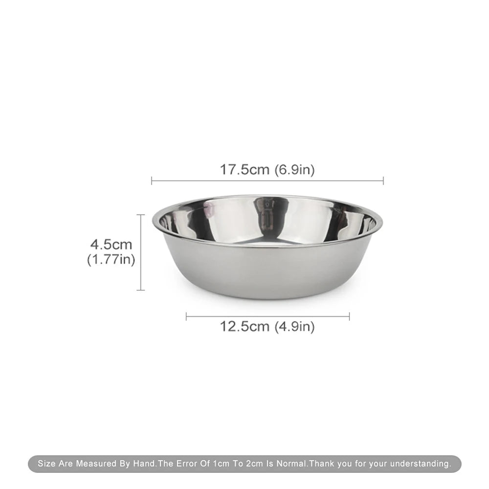 Stainless Steel Pet Bowl – Non-Slip Food & Water Feeder for Dogs & Cats