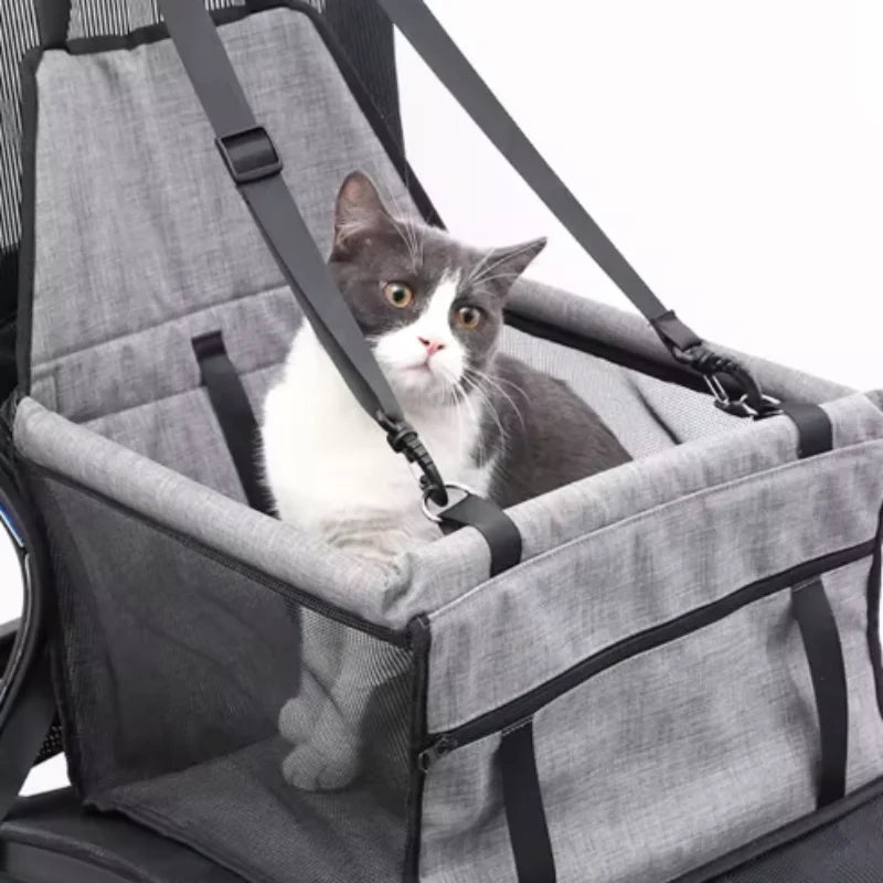 Foldable Pet Car Booster Seat – Safety Harness Carrier | UrbanCoat