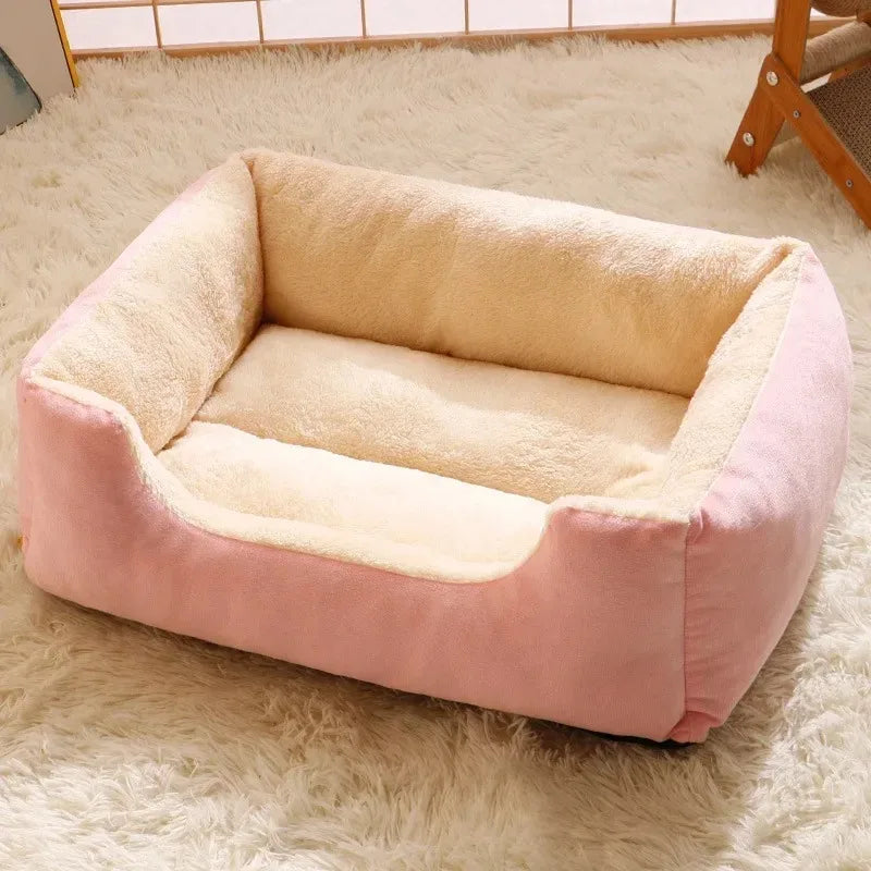 Soft Cushion Pet Basket House – All-Season Kitten & Puppy Bed