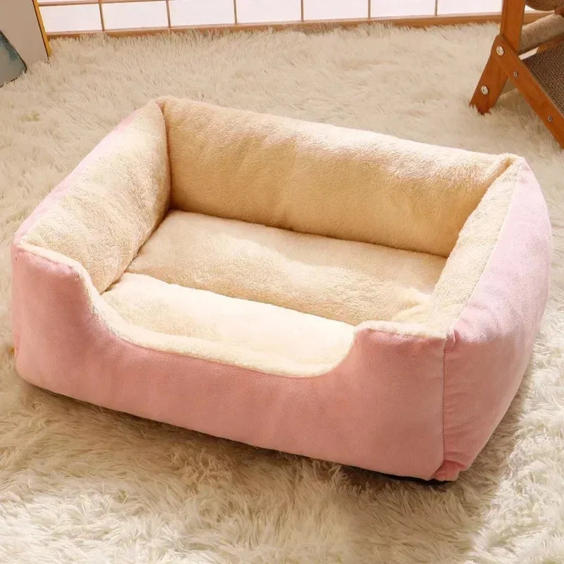 Soft Cushion Pet Basket House – All-Season Kitten & Puppy Bed