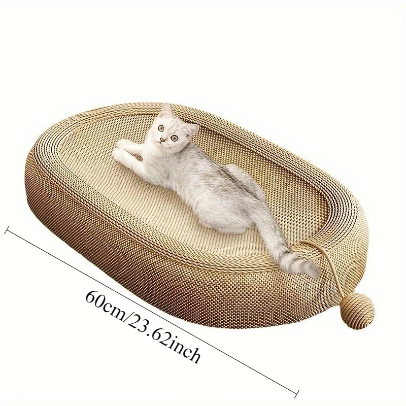 Cat Scratching Board Bed with Sisal & Toy Ball Set