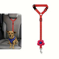 Dog car seat belt safety tether in red | UrbanCoat