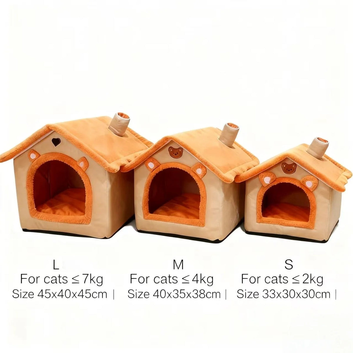 Dog House Style Pet Bed – Removable & Washable, Winter Warm