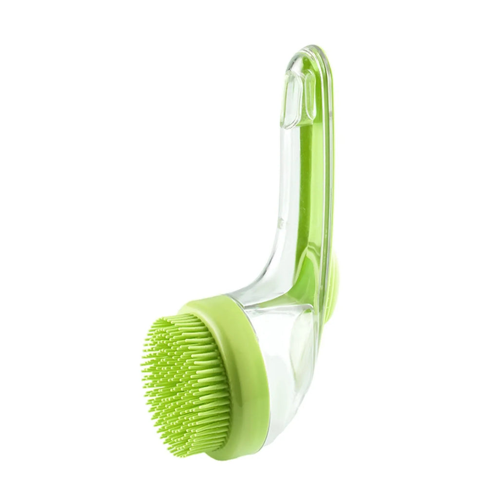Pet Bath Brush with Shampoo Dispenser – Silicone Grooming Massage Brush