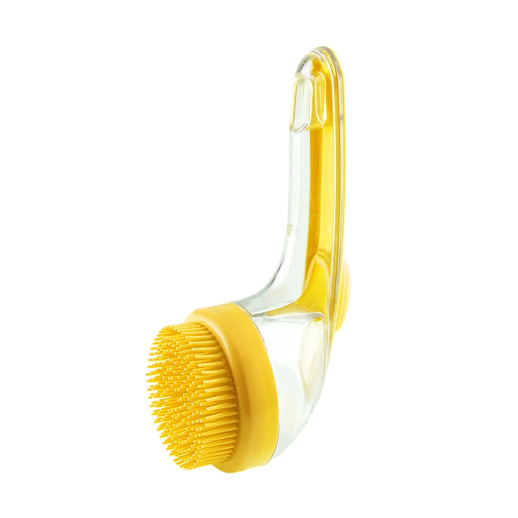 Pet Bath Brush with Shampoo Dispenser – Silicone Grooming Massage Brush