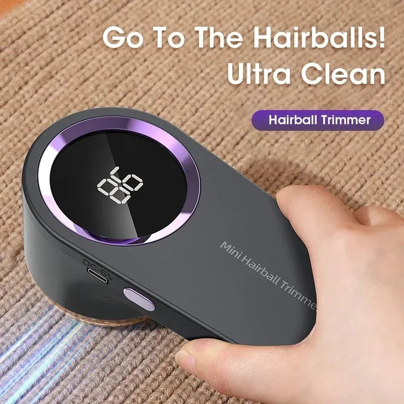 Electric Lint Remover & Fabric Shaver – LED Display, Rechargeable