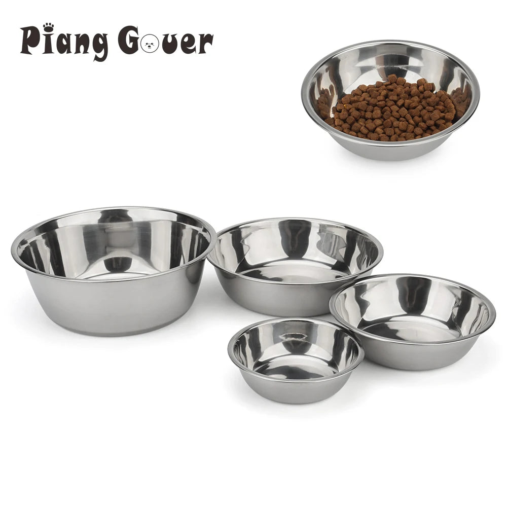 Stainless Steel Pet Bowl – Non-Slip Food & Water Feeder for Dogs & Cats