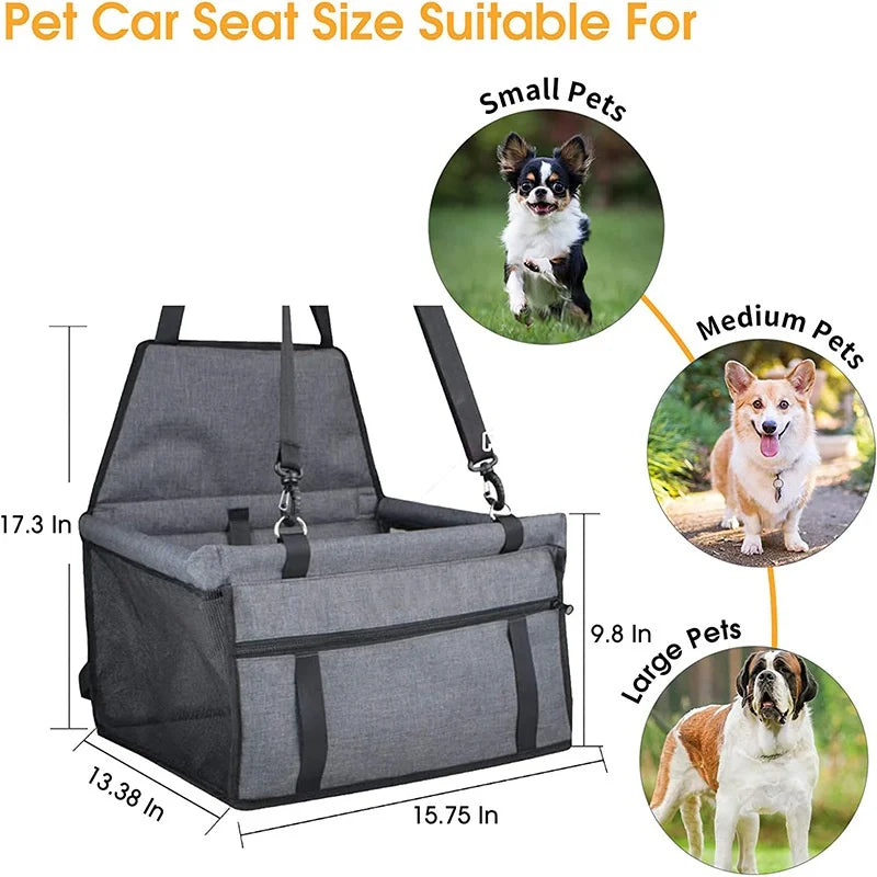 Foldable Pet Car Booster Seat – Safety Harness Carrier | UrbanCoat