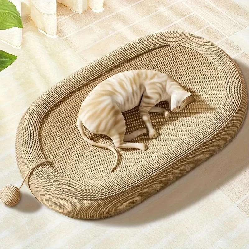 Cat Scratching Board Bed with Sisal & Toy Ball Set