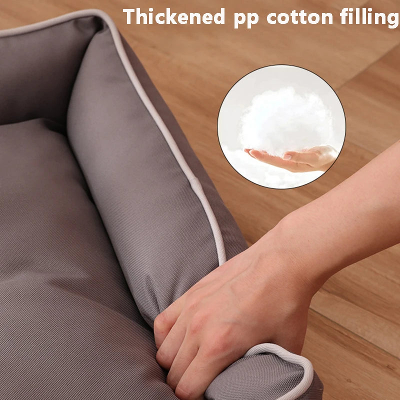 Four Season Square Pet Bed – Waterproof Sofa Mattress for Dogs & Cats