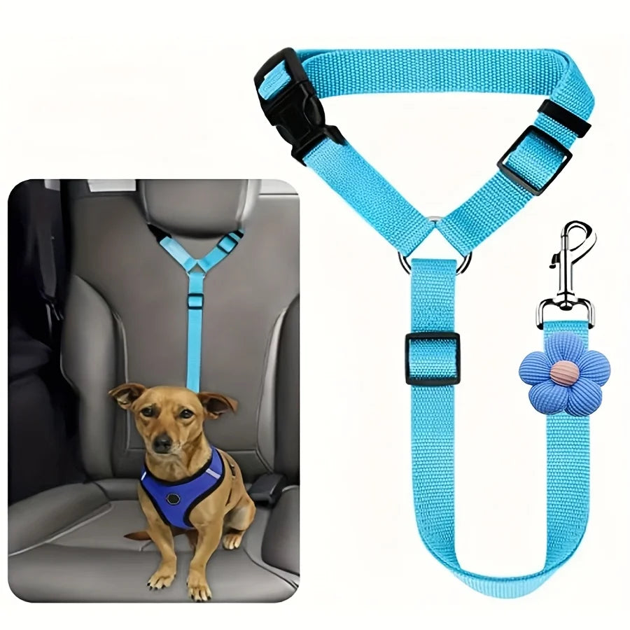 Dog car seat belt safety tether in red | UrbanCoat