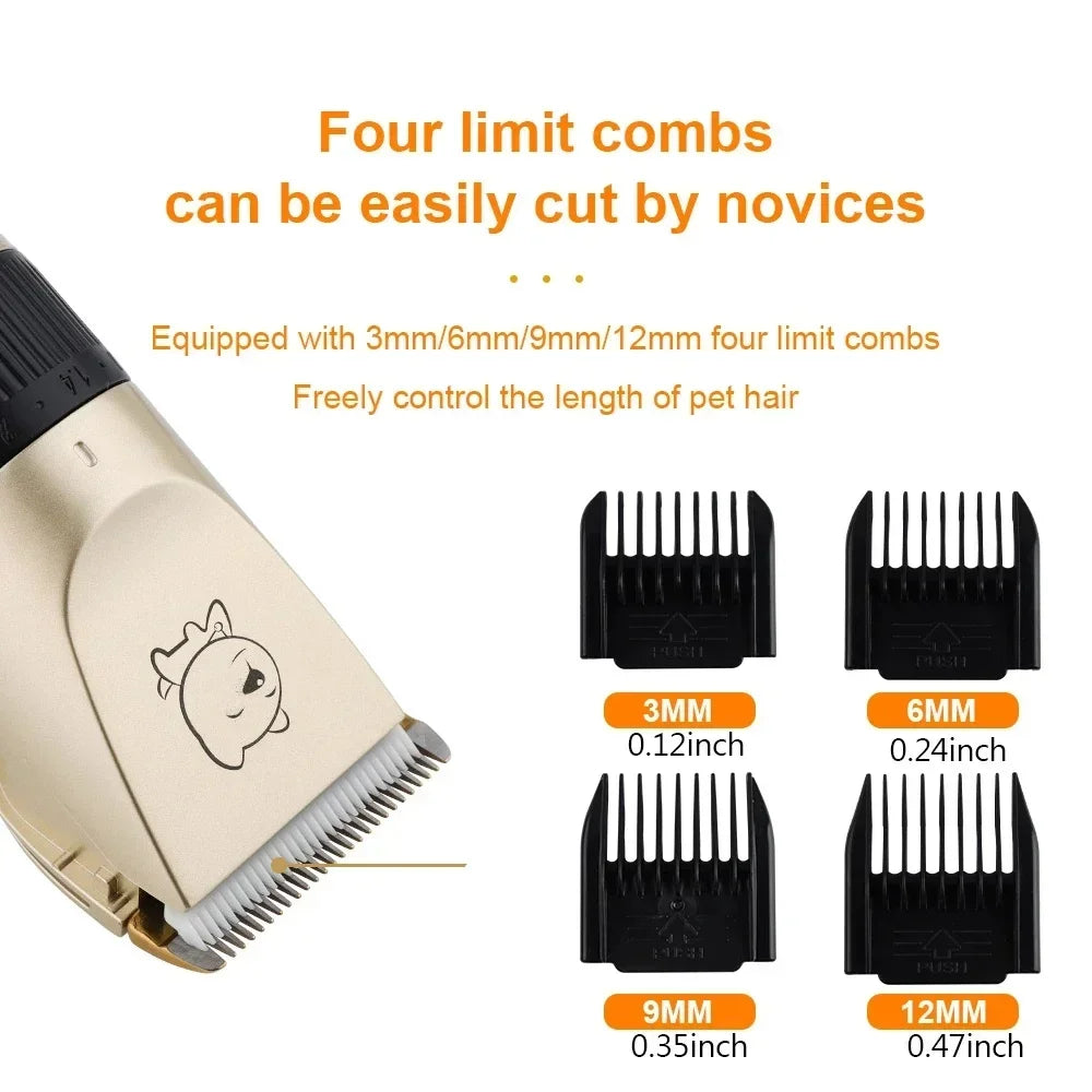 Professional Pet Hair Clipper – USB Rechargeable Grooming Trimmer