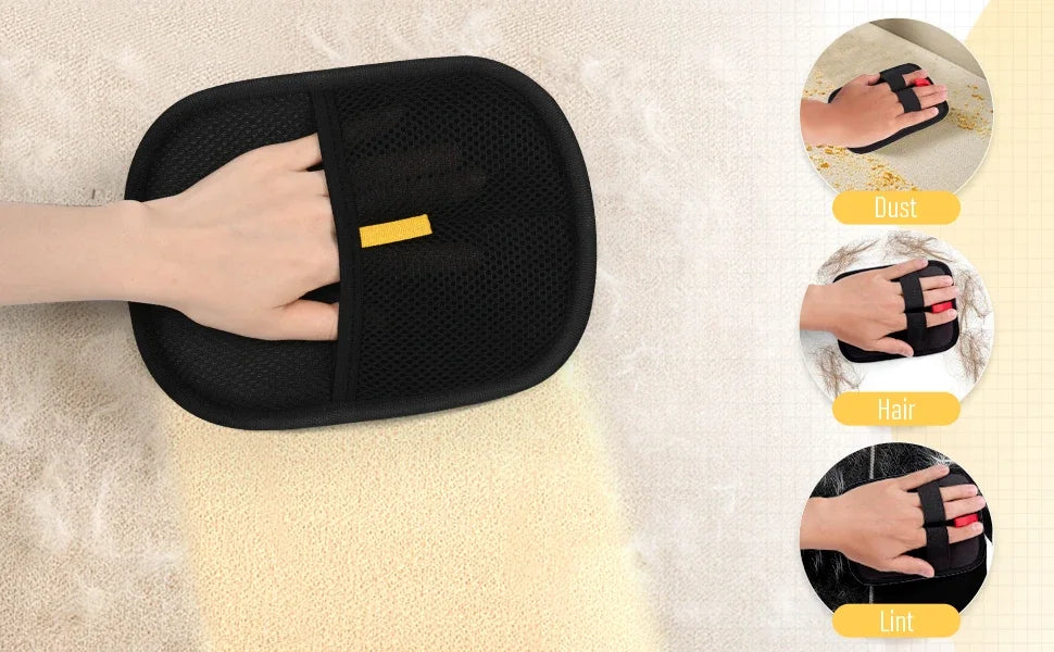 Pet Hair Removal Gloves — Double-Sided Reusable Grooming Tool
