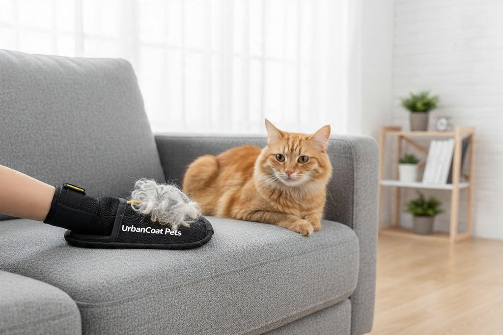 Pet Hair Removal Gloves — Double-Sided Reusable Grooming Tool